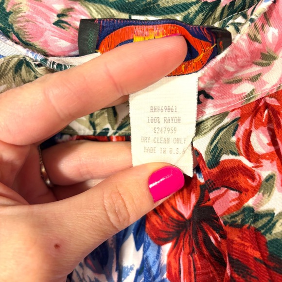 Vintage 80s 90s Pleated Midi Skirt Floral Boho Cottage Indie Academia Pockets - Picture 7 of 8